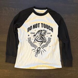 Nununu Black and White Shirt with Neon Accent